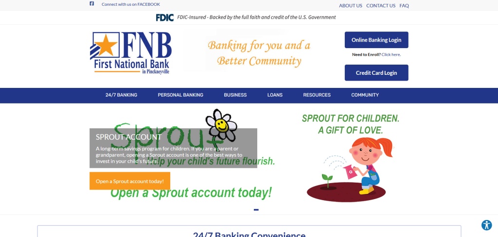 First National Bank in Pinckneyville Screenshot