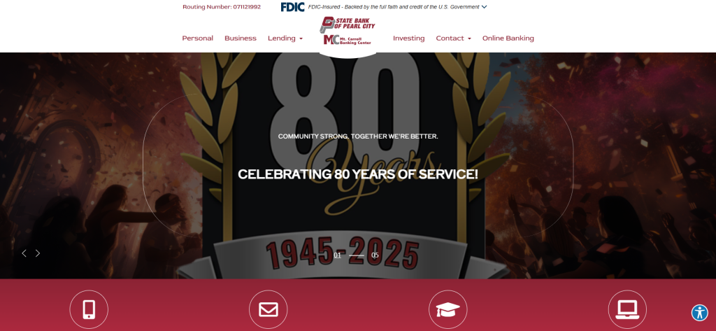 State Bank of Pearl City Screenshot